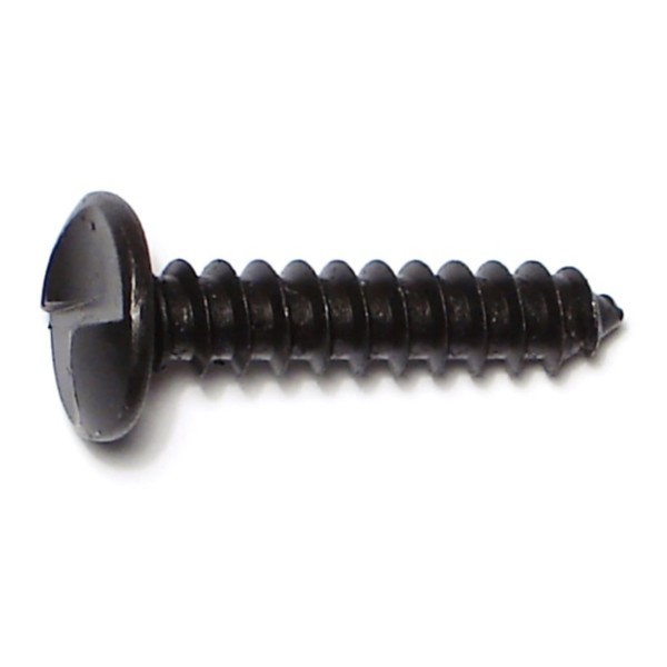 Midwest Fastener 5/16"-18 x 1-1/2 in Slotted Round Machine Screw, Black Oxide Steel, 50 PK 08469